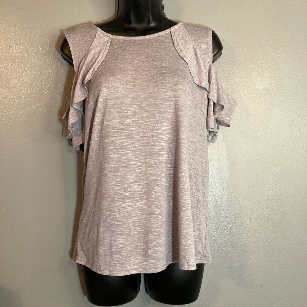 Juicy Couture gray cold shoulder blouse